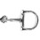 Silver Equestrian Horse Snaffle Bits Keychain DShaped Durable ZineAlloy 9