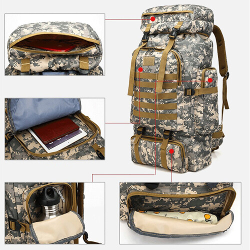 Pressure Relief Backpack, Adjustable Shoulder Straps, Multipurpose Tactical Backpack for Men, Hiking Backpack with Suspension System 2