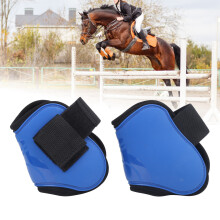 Blaue M Horse Tendon-Boots aus PU mit dickerem Schutzschild für Springen & Reiten