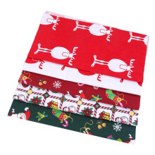 Cotton Fabric Set for Holiday Crafts, Easy to Use Christmas Theme Sewing Squares for DIY Sewing Craft, Washable Fabric Soft and Durable Quilted