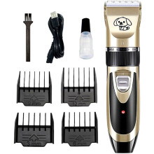 Kæledyrshårtrimmer til katte og hunde, stille motor til hundepleje med keramisk blad, genopladelige batterier, lavt støjdesign, justerbare