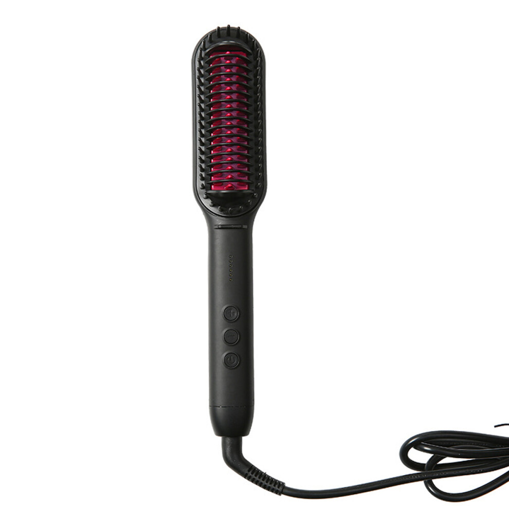Anion Hair Straightener Brush for Women, Ionic Technology & Ultra Lightweight, Negative Ions & Heat Damage Prevention, Anti-Scald Design & Fast
