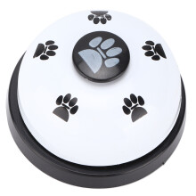 Portable Pet Training Bell - Black & White, 7cm Plastic Metal
