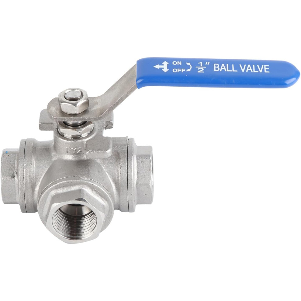 Three-Way Ball Valve, Easy Operation, Stainless Steel 304, Reliable Closure For Industrial Use In Shut-Off And Control Applications 9433291085851