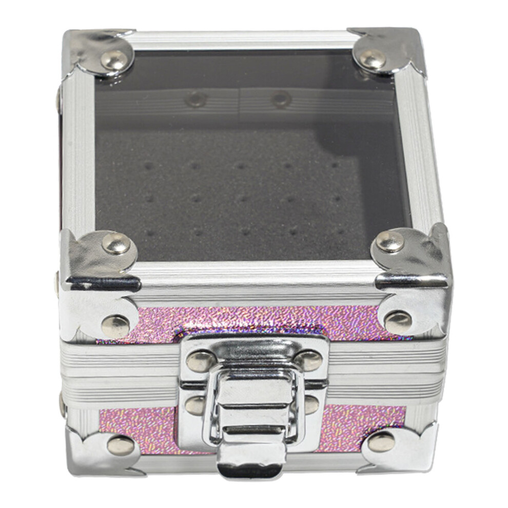 Pink Nagelbohrer-Halter, 25 Lã¶Cher, Transparente