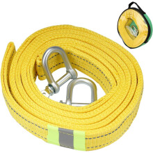 Heavy Duty Tow Strap, Non-Slip Texture For Enhanced Stability During Hauling, Durable Construction With Premium Polyester Webbing, Ideal For Vehicle