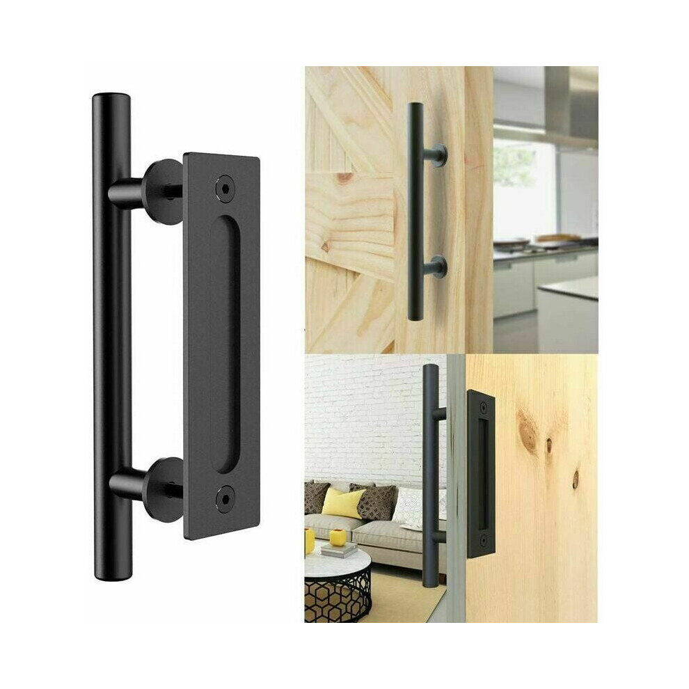 Flush Door Handle Hardware Set, Heavy Duty Construction With Powder Coat Finish, Interior Finger Pull 9433291069059