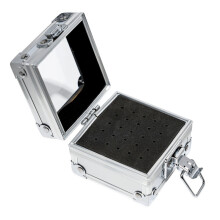 Professional Nail Art Drill Bit Holder 25 Holes Transparent Lid Ergonomic Design Sturdy Material Portable Organizer Heat Dissipation Performance For