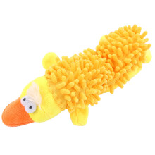Hondenkauwspeelgoed Interactieve knuffels Piepend-Gele eend