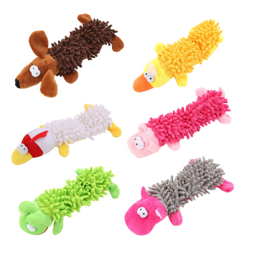 Hondenkauwspeelgoed Interactieve knuffels Piepend-Gele eend 1