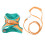 Adjustable Cats Harness Leash Kitten Dog Harness-Green orange M 1