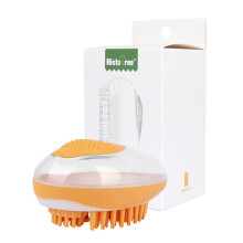 Pet Shampoo Bath Brush Dog Grooming Scrubber Soothing-Orange