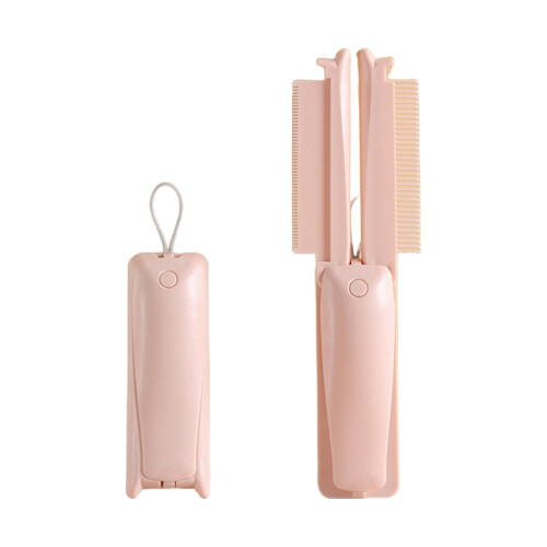 Cats Grooming Comb Plastic Teeth to Remove Tangles and-Pink