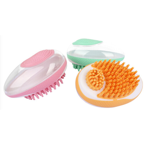 Brosse de toilettage pour chien, brosse de bain de-Orange 2