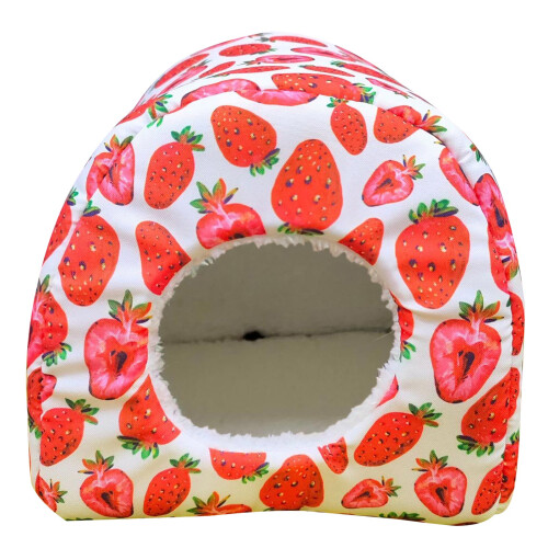 Bird Hammock Sleeping Tent Small Animals Plush-strawberry L