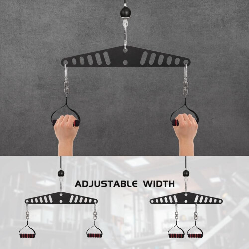 Multi-Grip LAT Pull Down Bar for Home Gym, Adjustable Cable Machine Handle, Heavy-Duty Steel, Compatible with LAT Pulldown Systems 1