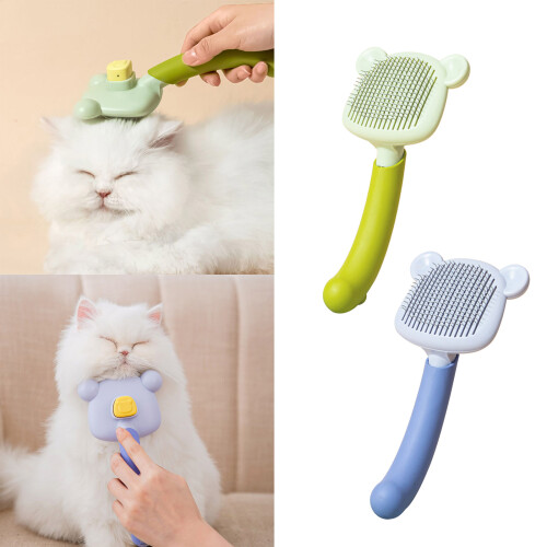 Brosse pour chiens et chats, peigne de toilettage-Vert 2