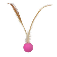Jouets de balle de chien balles de plumes interactives-Rose