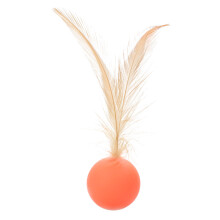 Jouet à mâcher en plumes pour chat, jouet pour chiot,-orange