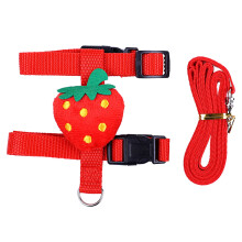 Kleines Hundegeschirr und Leine-Set,-Strawberry M