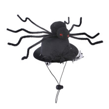 Haustierhut für Hunde, Halloween, schwarze Spinnenkappe,