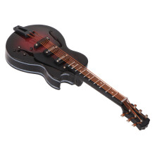 Spilla da bavero in legno di chitarra vivace con scatola portaoggetti, perfetta per decorazione e regalo