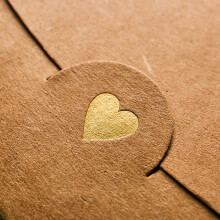 25 buste perlato con cuore d'amore, 10,5x7cm, colore a caso