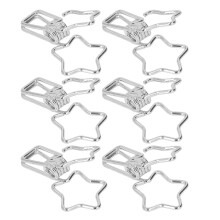 100Pcs Star Binder Clips 1.5cm Silver Strong Clamp for Papers & Documents