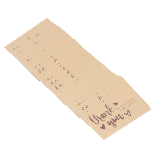 200 Stück Dankeskarten, goldfarben, 8,9 x 4,8 cm, 2
