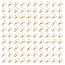Trombones pratiques en forme de chat, petit format et grande prise en main, lot de 100, en métal brillant, pour votre espace de travail.