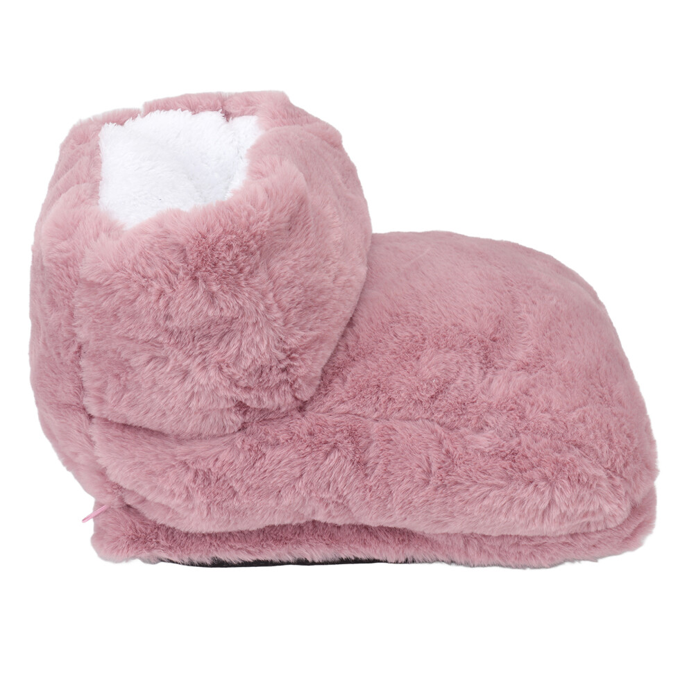 Pink Rechargeable Foot Warmer Boots 5V Usb Electric Heated For Home Office Dorm
