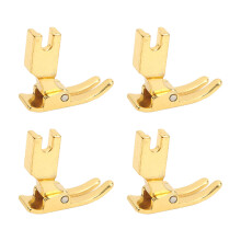 4Pcs Stainless Steel Sewing Presser Foot Flat for Household & Industrial Sewing
