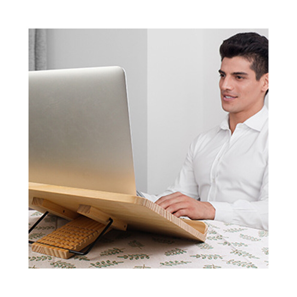 Multifunctional Wooden Reading Stand, Adjustable Laptop & Book Holder, 30X20cm 8481373245571