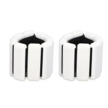 2 Stück Weiße 2 lb Verstellbare Silikon-Handgelenkgewichte für Yoga, Fitnessstudio, Joggen