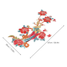 Blumenaufnäher, Phönixblumen, chinesischer Stil,