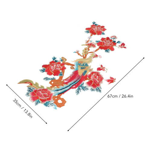 Blumenaufnäher, Phönixblumen, chinesischer Stil,