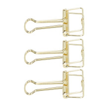 80 Stück hohle Binderclips 0,7 Zoll goldfarbenes Metall