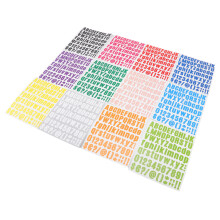 12 Pcs Iron On Letters: Vibrant 12 Color Heat Transfer Stickers for Fabric