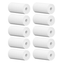 10 pezzi di carta termica stampabile bianca da 80 mm x 52 mm per piccole stampanti termiche