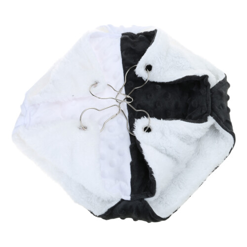 Hanging Hammock for Small Pet 2-Layer-Black  White Doug velvet
