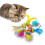 Buntes Katzenspielzeug, lustige Simulation, gefiedert, mit-5 4
