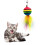 Buntes Katzenspielzeug, lustige Simulation, gefiedert, mit-5 5