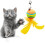 Jouet coloré pour chats, Simulation amusante, plumes, avec-5 7