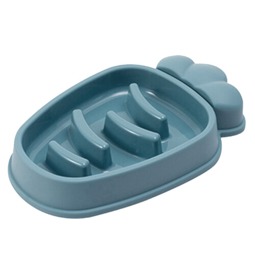 Slow Eating Big for Cat Shape Bowl Interactive Bloat Stop-Blue