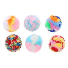 5x Colorful for Cat Toys Balls Handmade for Cat Plush Toys Ball