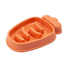 Slow Feeder Dog Bowl Slower Food Feeding Bloat Stop Pet-Orange