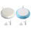 2 Inches Air Stone Disc Bubble Diffuser for Aquarium Fish-White 3