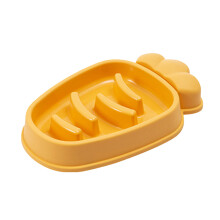 Dog Slow Feeder Bowl Healthy PP Bowl Anti-gulping for-Yellow