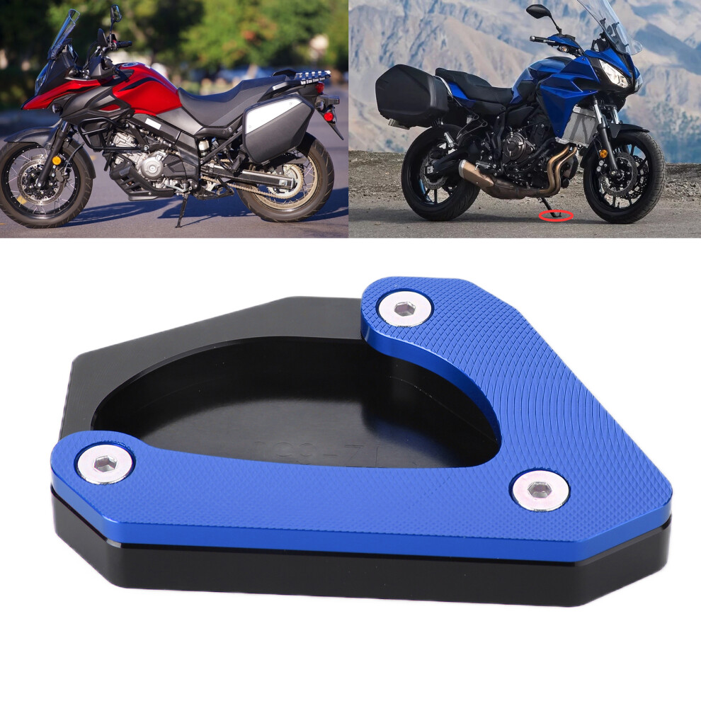 Aluminium Motorcycle Kickstand Extension Plate For Dl650 2004-2020 Blue 8791377323435