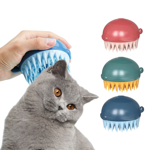 Pet Bath Massage Brush Quickly Cleaning Brush Tools-Red 2